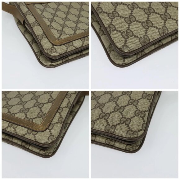 GUCCI GG Supreme Web Sherry Line Shoulder Bag PVC Beige 41 02 090 Auth ki5836 - Picture 11 of 13